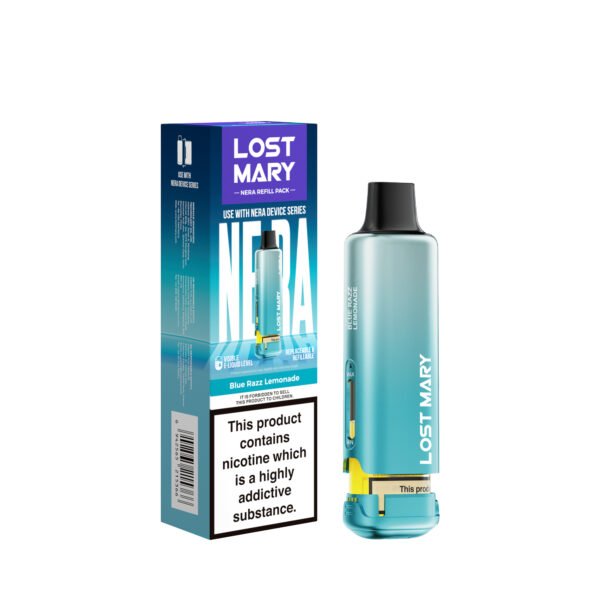 Lost Mary Nera 15k replacement pod in Blue Razz Lemonade flavour