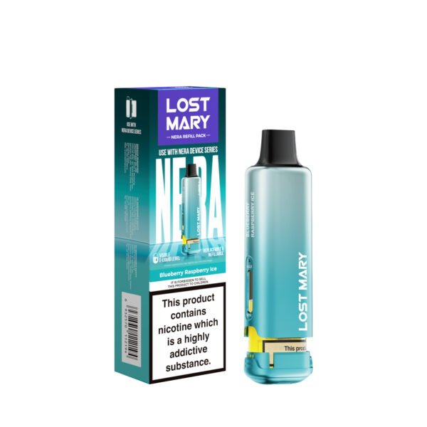 Lost Mary Nera 15k replacement pod in Blueberry Raspberry Ice flavour