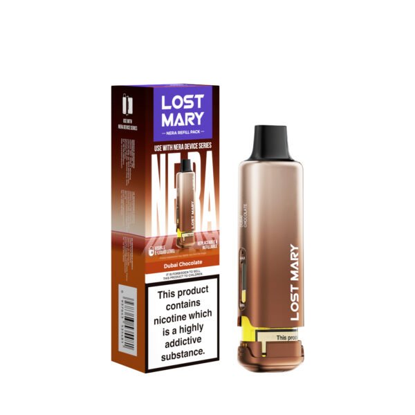 Lost Mary Nera 15k replacement pod in Dubai Chocolate flavour