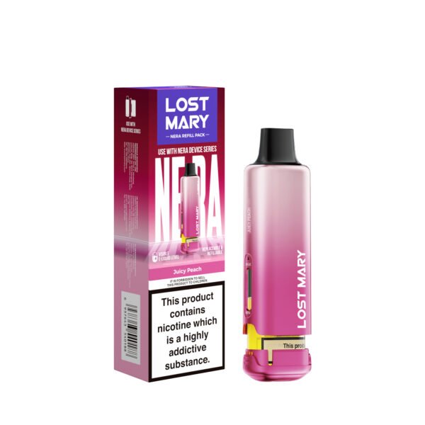 Lost Mary Nera 15k replacement pod in Juicy Peach flavour
