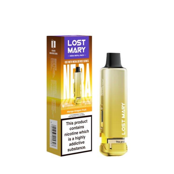 Lost Mary Nera 15k replacement pod in Mango DragonFruit flavour