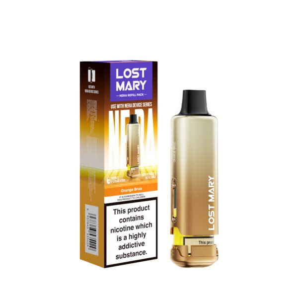 Lost Mary Nera 15k replacement pod in Orange Bruu flavour