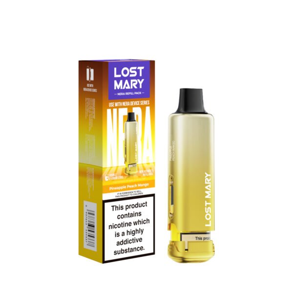 Lost Mary Nera 15k replacement pod in Pineapple Peach Mango flavour