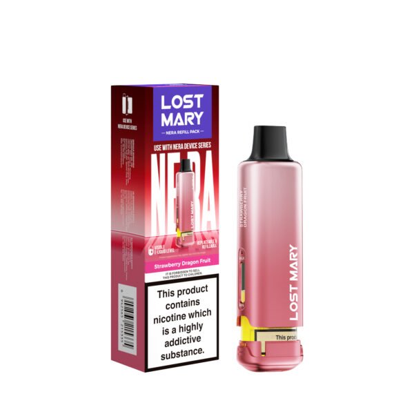 Lost Mary Nera 15k replacement pod in Strawberry DragonFruit flavour