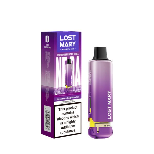 Lost Mary Nera 15k replacement pod in Strawberry Raspberry Ice flavour