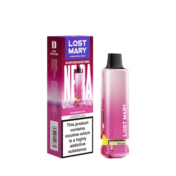 Lost Mary Nera 15k replacement pod in Strawberry Ice flavour