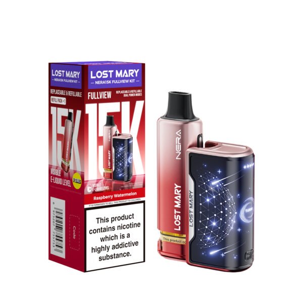 Lost Mary Nera 15k pre-filled pod kit in Raspberry Watermelon flavour