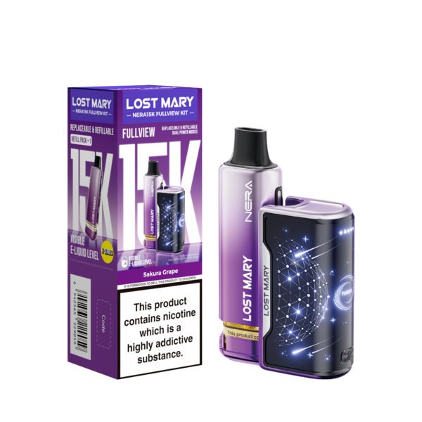 Lost Mary Nera 15k pre-filled pod kit in Sakura Grape flavour