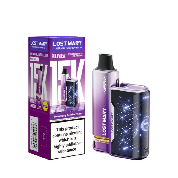 Lost Mary Nera 15k pre-filled pod kit in Strawberry Raspberry Ice flavour