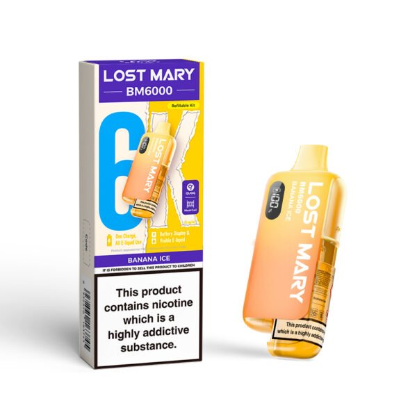 Lost Mary BM6000 pre-filled pod kit in Banana Ice flavour