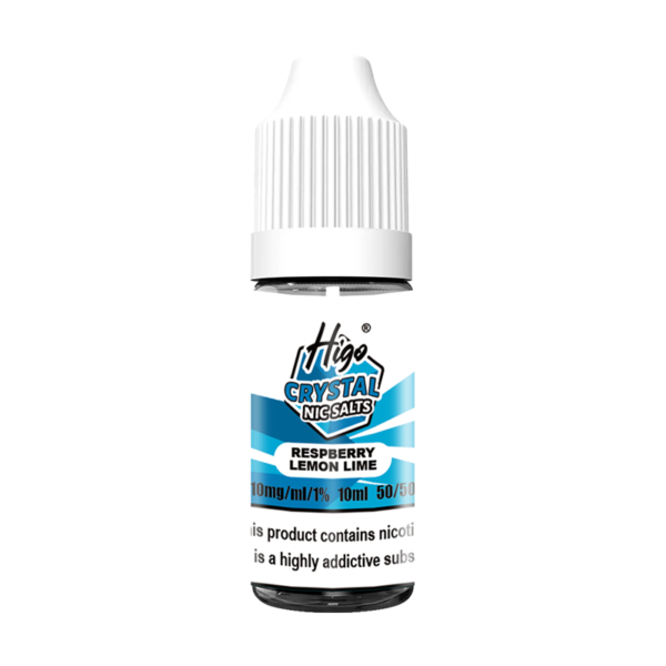 Higo Nic Salts 10ml Raspberry Lemon Lime nic salt e-liquid bottle - 10mg strength, UK TPD compliant