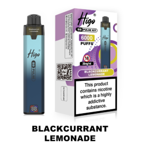Higo BB Pulse 6000 prefilled pod kit in Blackcurrant Lemonade flavour