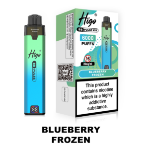 Higo BB Pulse 6000 prefilled pod kit in Blueberry Frozen flavour