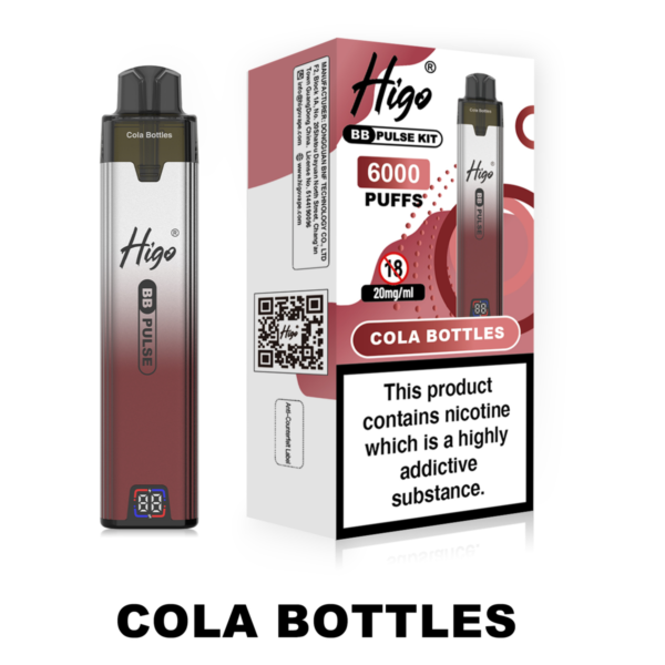 Higo BB Pulse 6000 - Cola Bottles Higo BB Pulse 6000 prefilled pod kit in Cola Bottles flavour