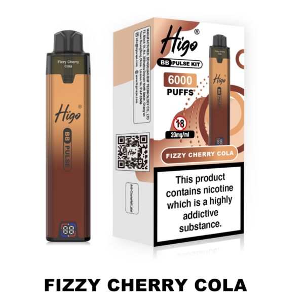 Higo BB Pulse 6000 prefilled pod kit in Fizzy Cherry Cola flavour