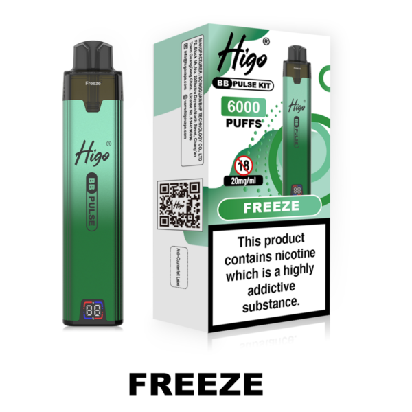 Higo BB Pulse 6000 - Freeze Higo BB Pulse 6000 prefilled pod kit in Freeze flavour