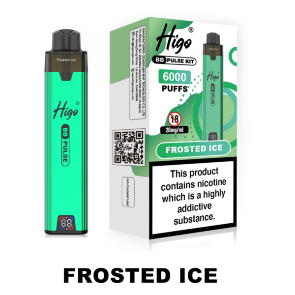 Higo BB Pulse 6000 prefilled pod kit in Frosted Ice flavour