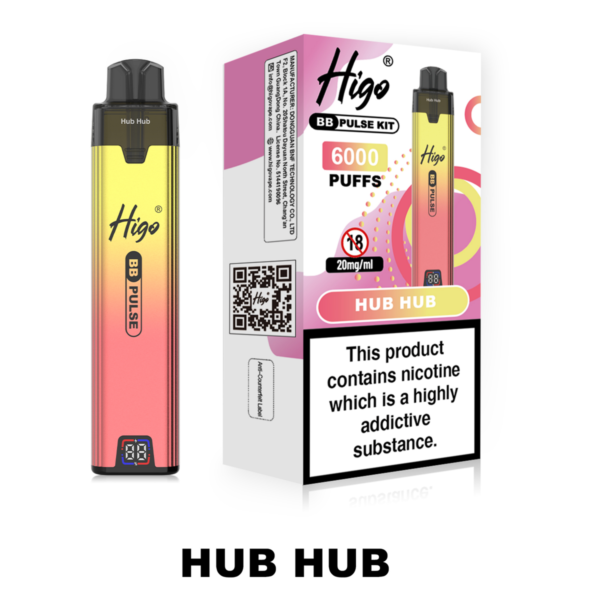 Higo BB Pulse 6000 - Hub Hub Higo BB Pulse 6000 prefilled pod kit in Hub Hub flavour