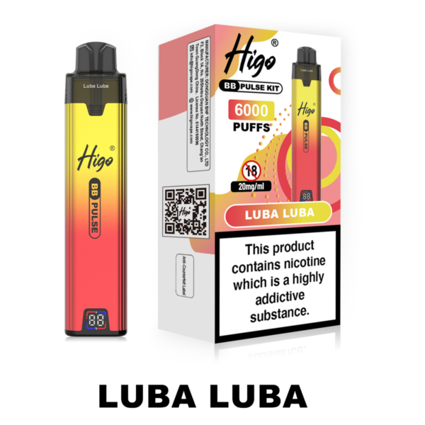 Higo BB Pulse 6000 prefilled pod kit in Luba Luba flavour