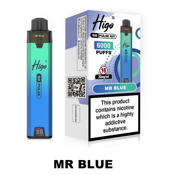 Higo BB Pulse 6000 - Mr Blue Higo BB Pulse 6000 prefilled pod kit in Mr Blue flavour