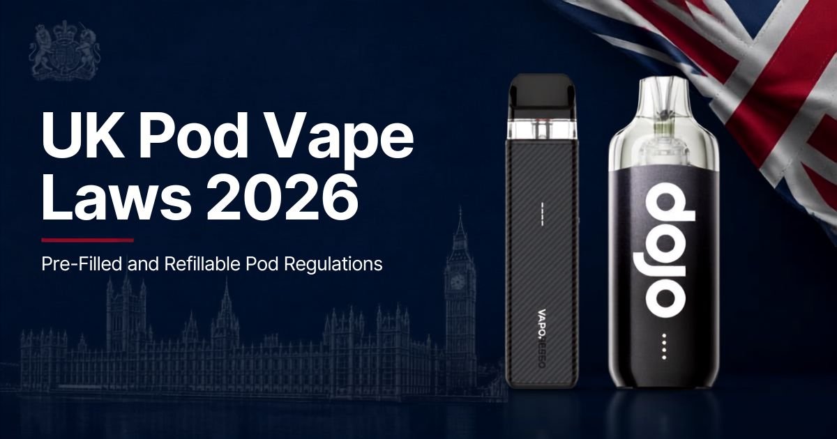 UK Pod Vape Laws 2026: Pre-Filled and Refillable Pod Regulations